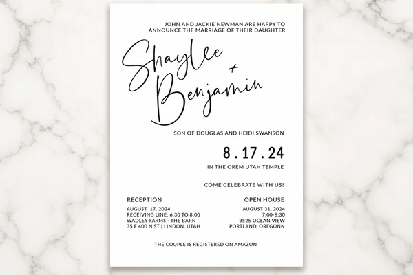 Wedding Invitation Envelope Printing design example 4