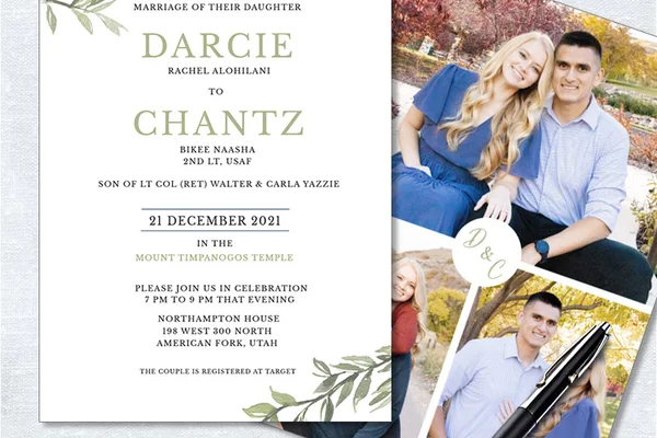 Temple Sealing Invitations & Announcements design example 3