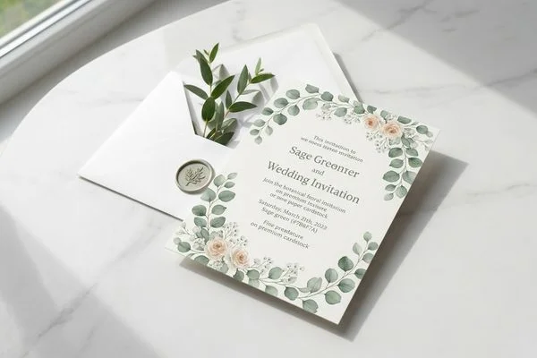 Custom Latter-day Saint Wedding Invitations design example 2