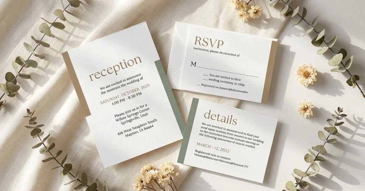 Wedding Invitation Insert Cards